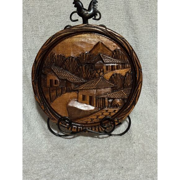 Wooden Wall Plaque from Honduras Village in Mountains - Picture 1 of 2